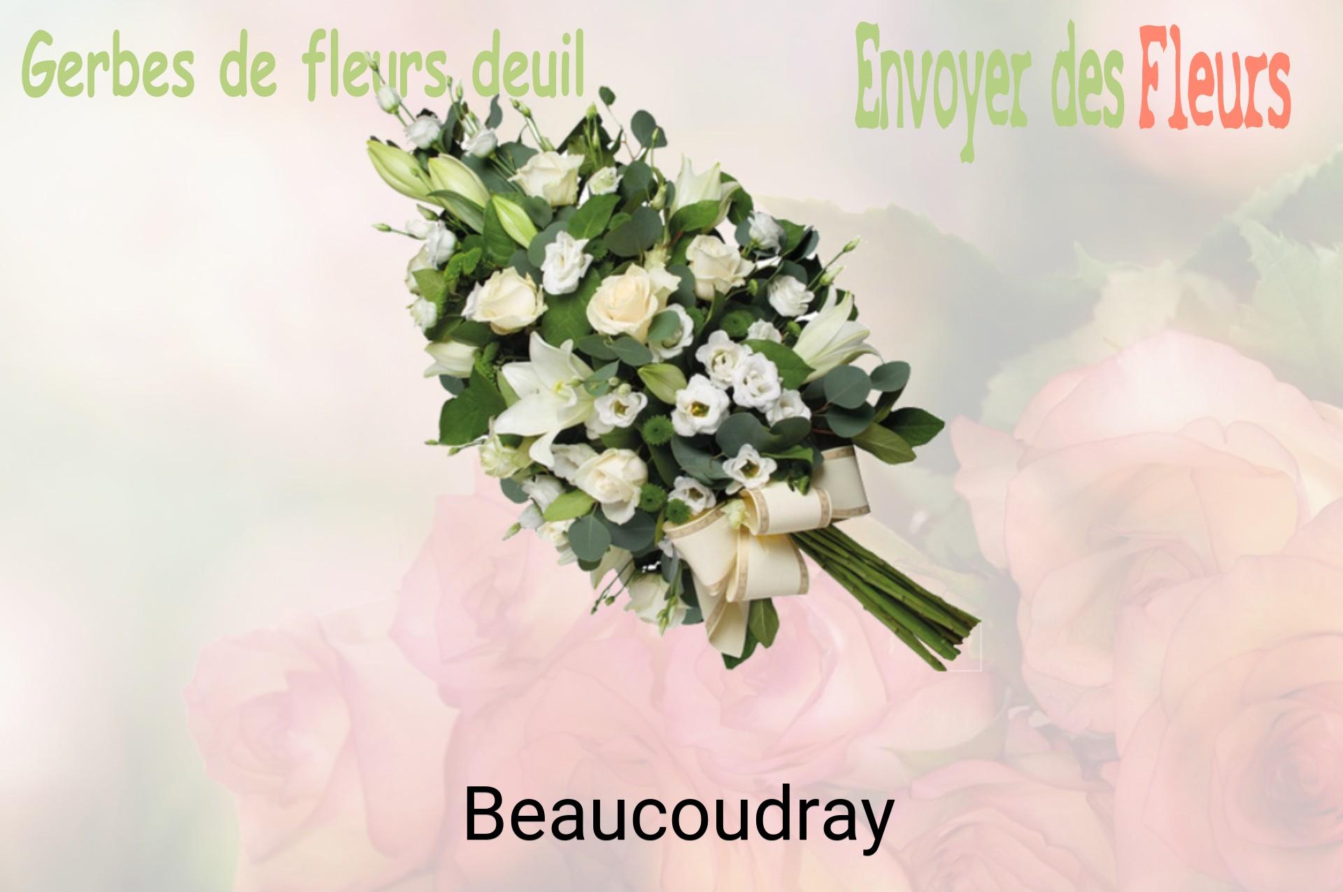 Gerbe de fleurs de deuil livrée à Beaucoudray